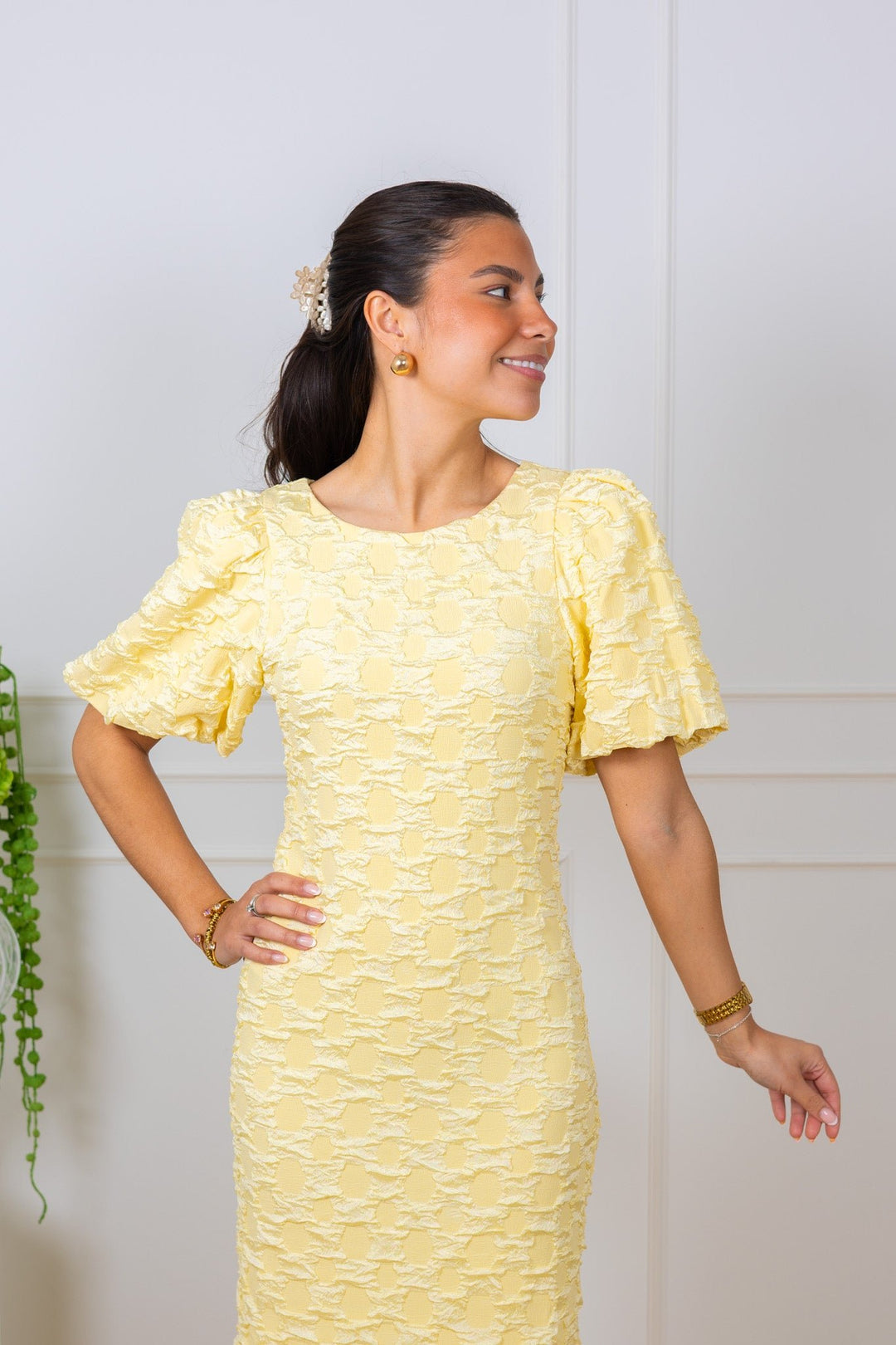 Miamaja 2/4 Long Dress Anise Flower | Kjoler | Smuk