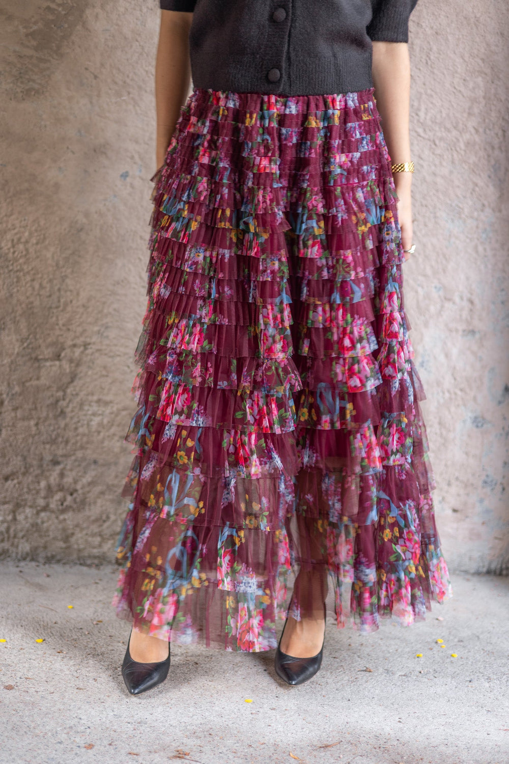 Midi Skirt Bordaux | Skjørt | Smuk - Dameklær på nett