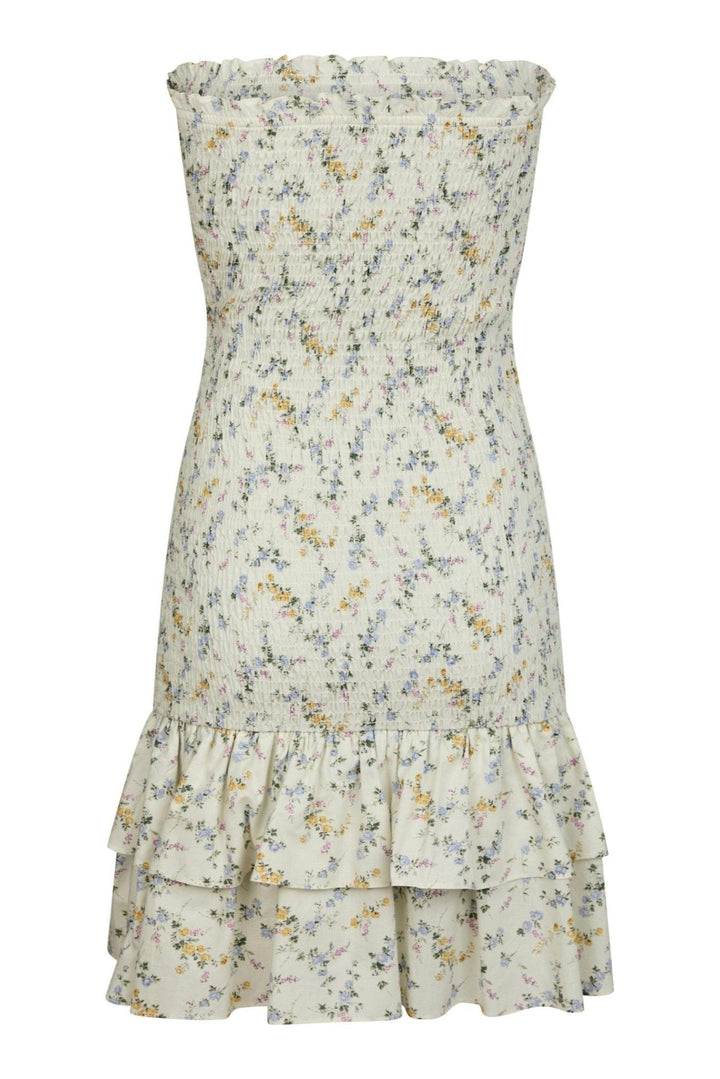 Mikka Smock Print Dress Creme | Kjoler | Smuk - Dameklær på nett