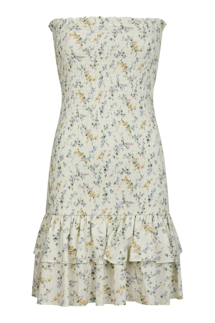 Mikka Smock Print Dress Creme | Kjoler | Smuk - Dameklær på nett