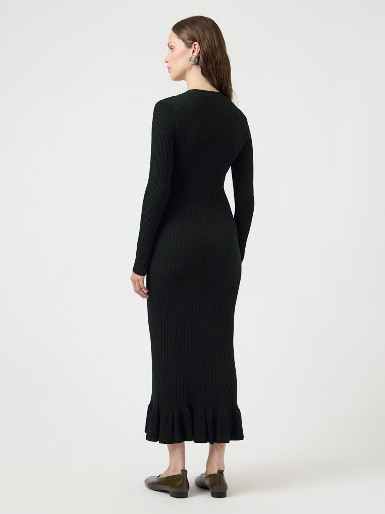 Mikla Ls Long Knit Dress Black | Kjoler | Smuk - Dameklær på nett