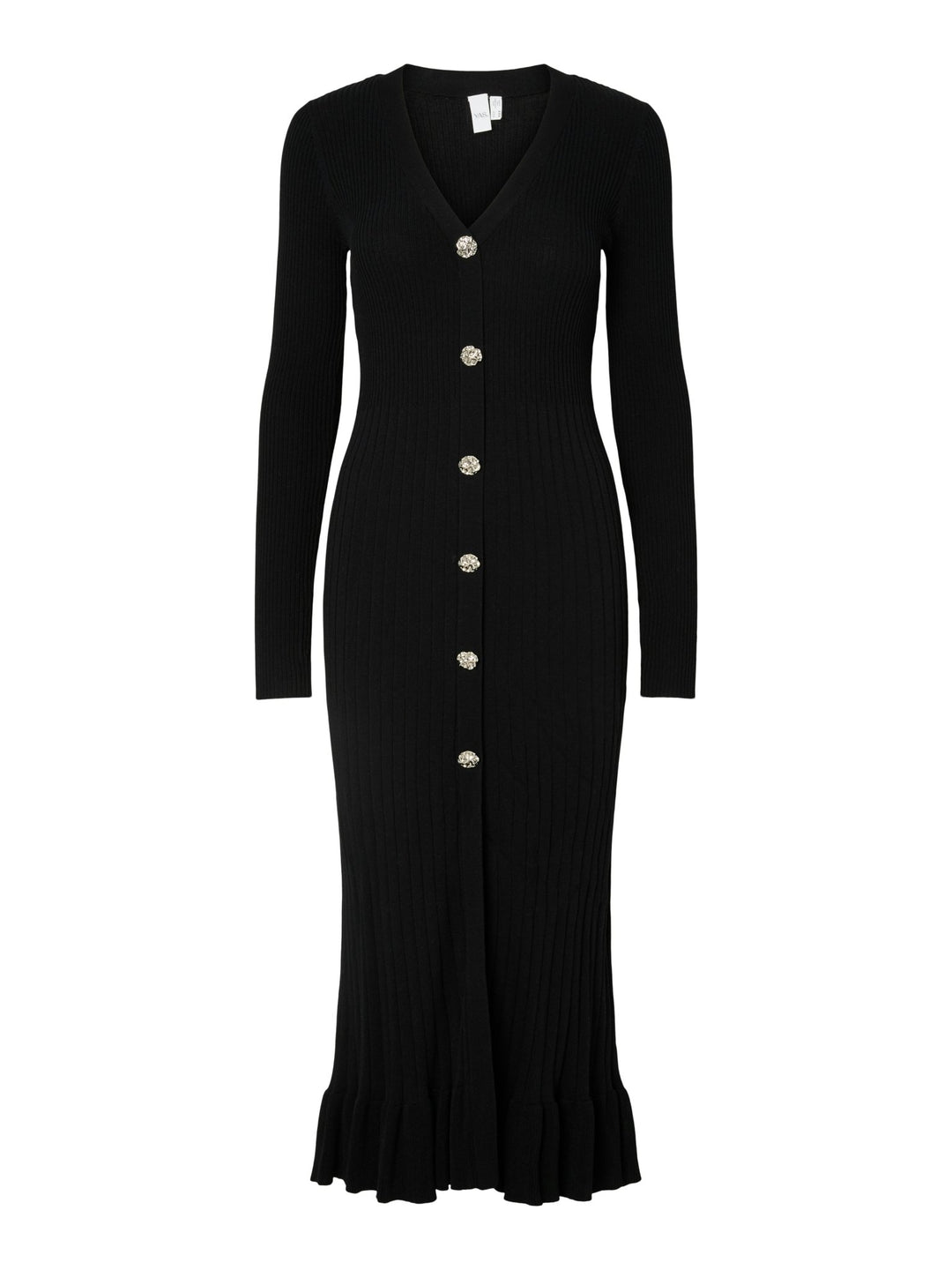 Mikla Ls Long Knit Dress Black | Kjoler | Smuk - Dameklær på nett