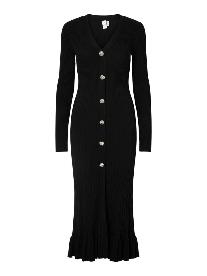 Mikla Ls Long Knit Dress Black | Kjoler | Smuk - Dameklær på nett