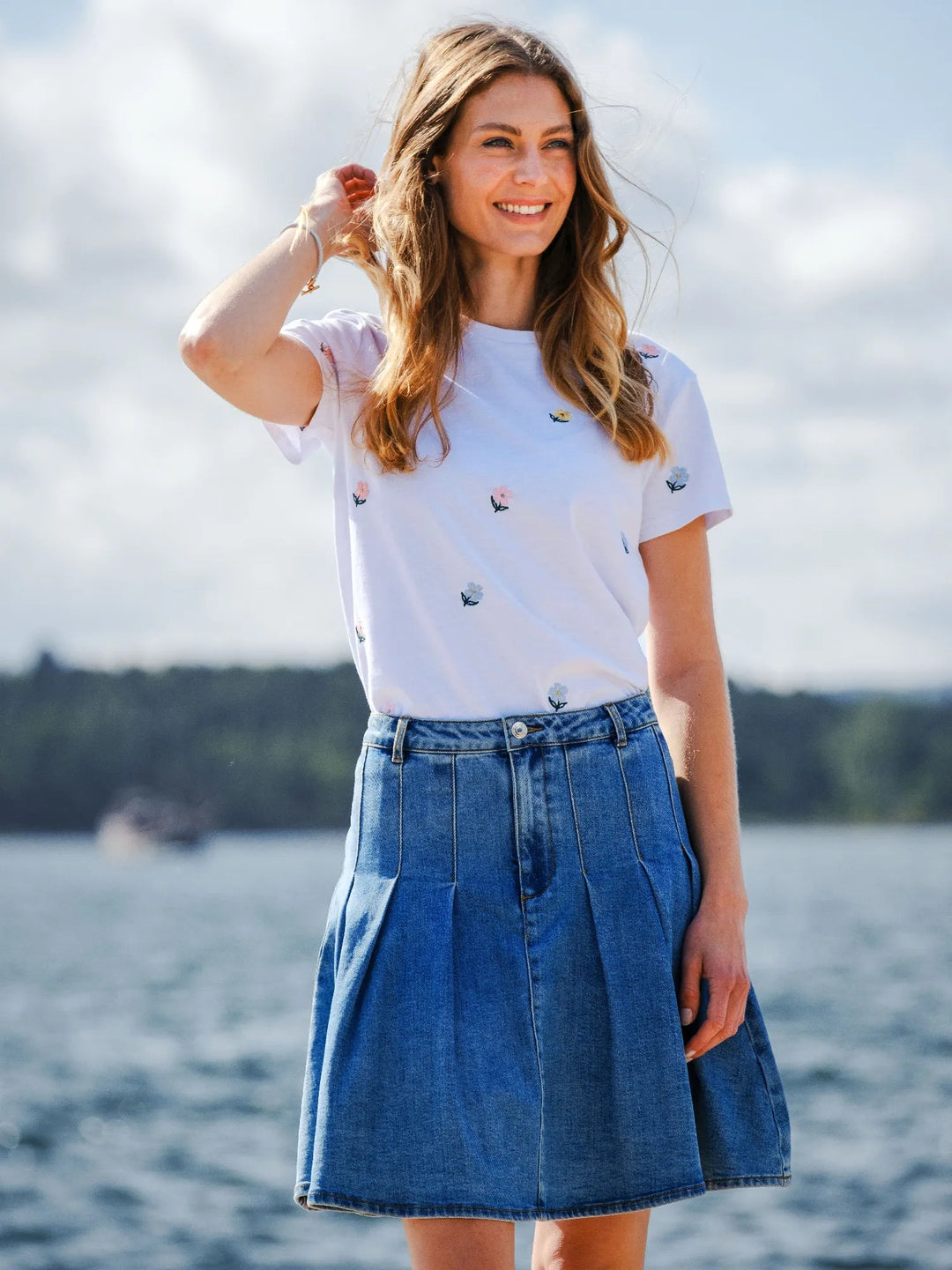 Milano Skirt Lht Blue Denim | Skjørt | Smuk