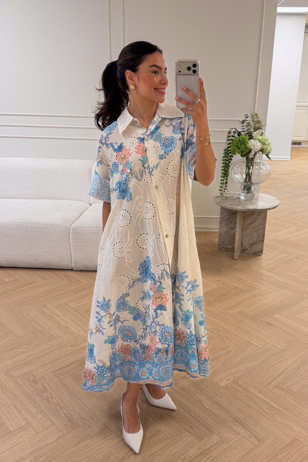 Mili Midi Blue Flower | Kjoler | Smuk