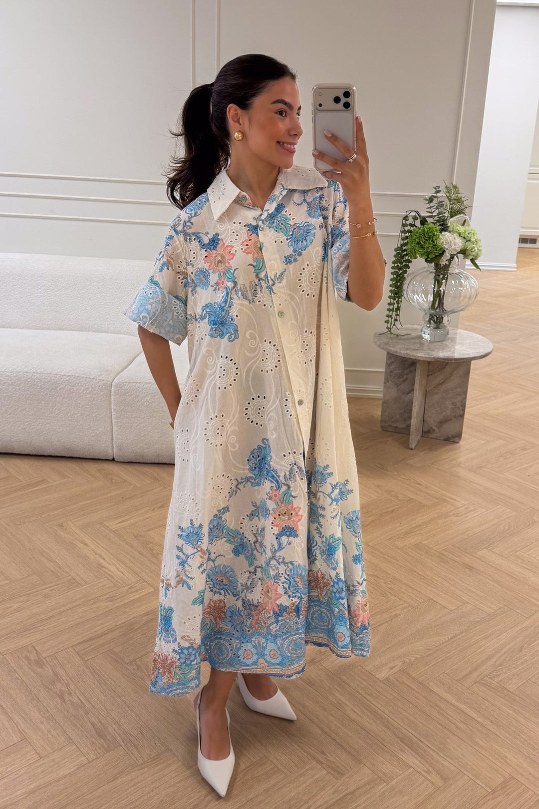 Mili Midi Blue Flower | Kjoler | Smuk