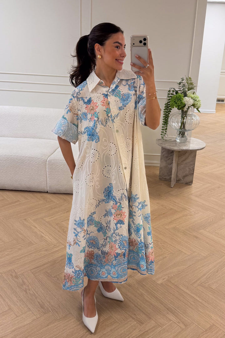 Mili Midi Blue Flower | Kjoler | Smuk