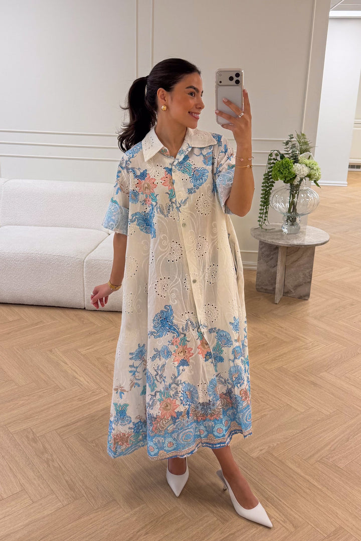 Mili Midi Blue Flower | Kjoler | Smuk