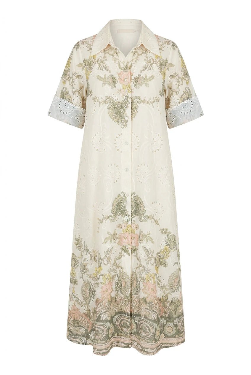 Mili Midi Khaki Flower | Kjoler | Smuk