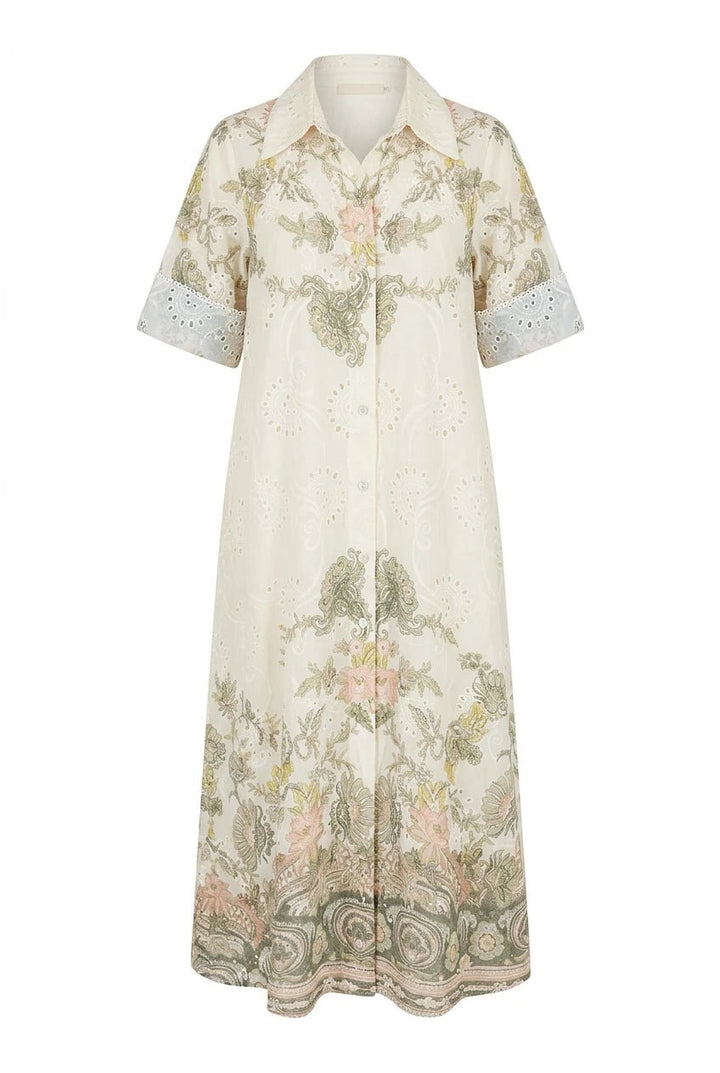 Mili Midi Khaki Flower | Kjoler | Smuk