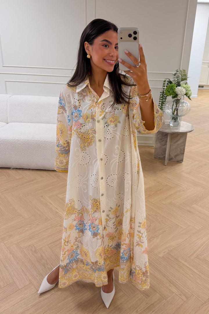 Mili Midi Yellow Flower | Kjoler | Smuk