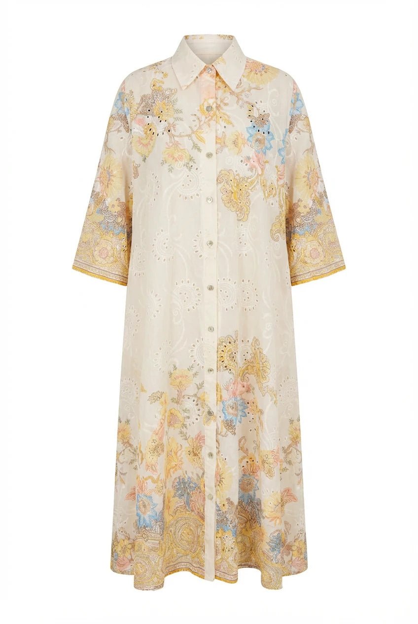 Mili Midi Yellow Flower | Kjoler | Smuk
