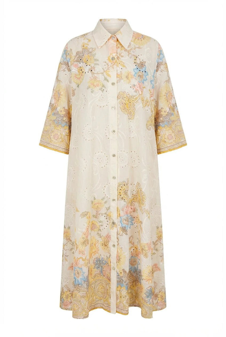 Mili Midi Yellow Flower | Kjoler | Smuk