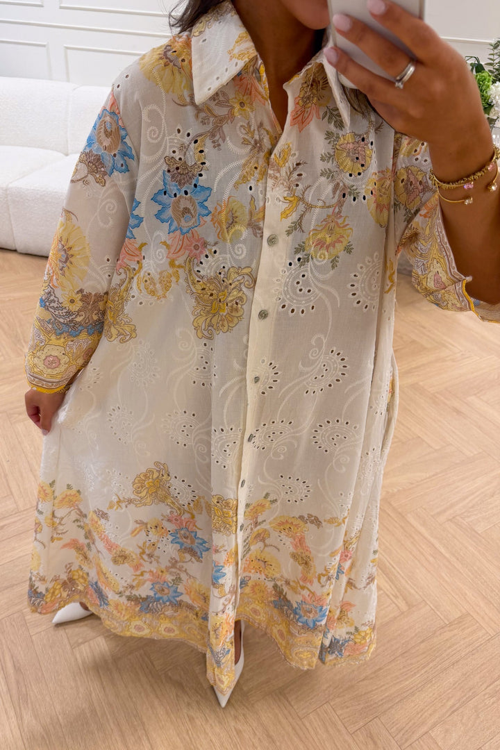 Mili Midi Yellow Flower | Kjoler | Smuk