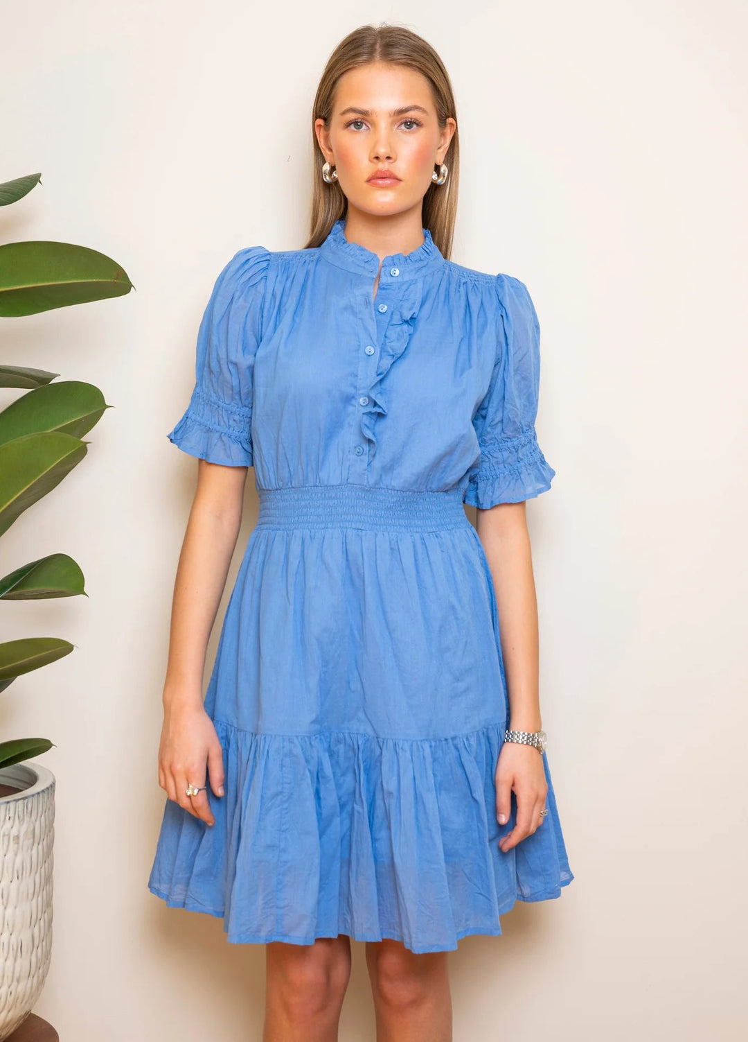 Millie Dress Blue Voille | Kjoler | Smuk