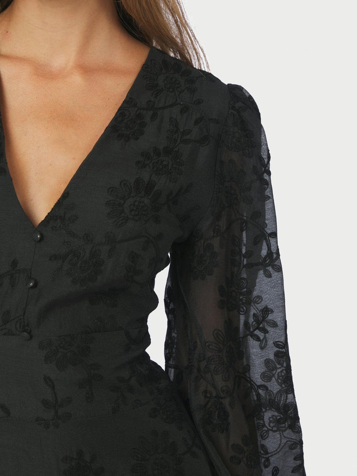 Milly Embroidery Dress Black | Kjoler | Smuk