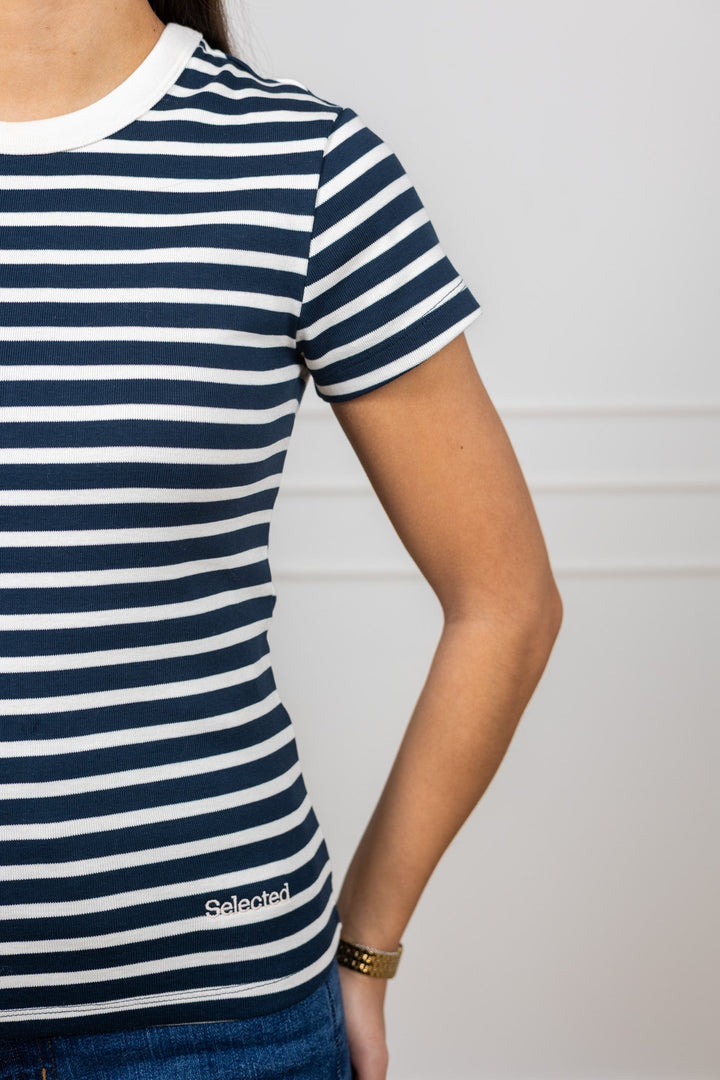 Milly Ss Tee Dark Sapphire Egret | Topper | Smuk