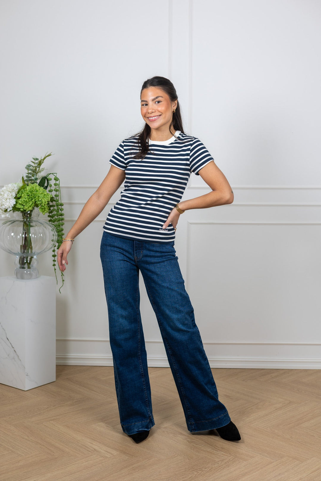 Milly Ss Tee Dark Sapphire Egret | Topper | Smuk