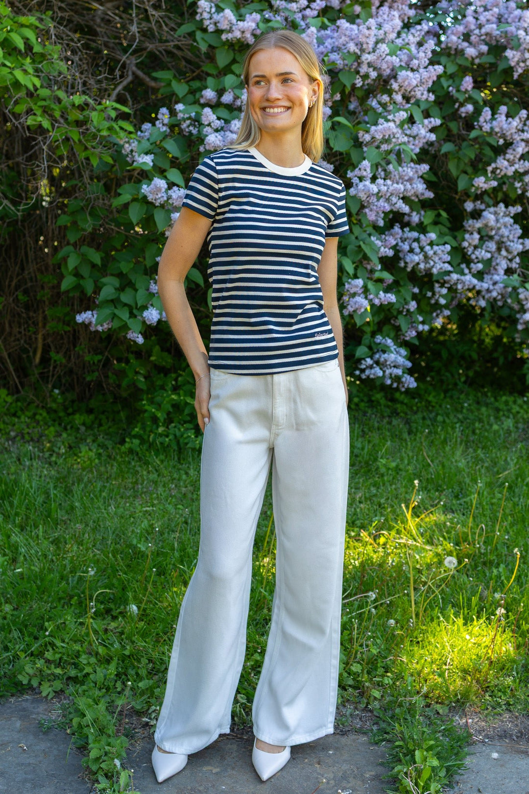 Milly Ss Tee Dark Sapphire Egret | Topper | Smuk