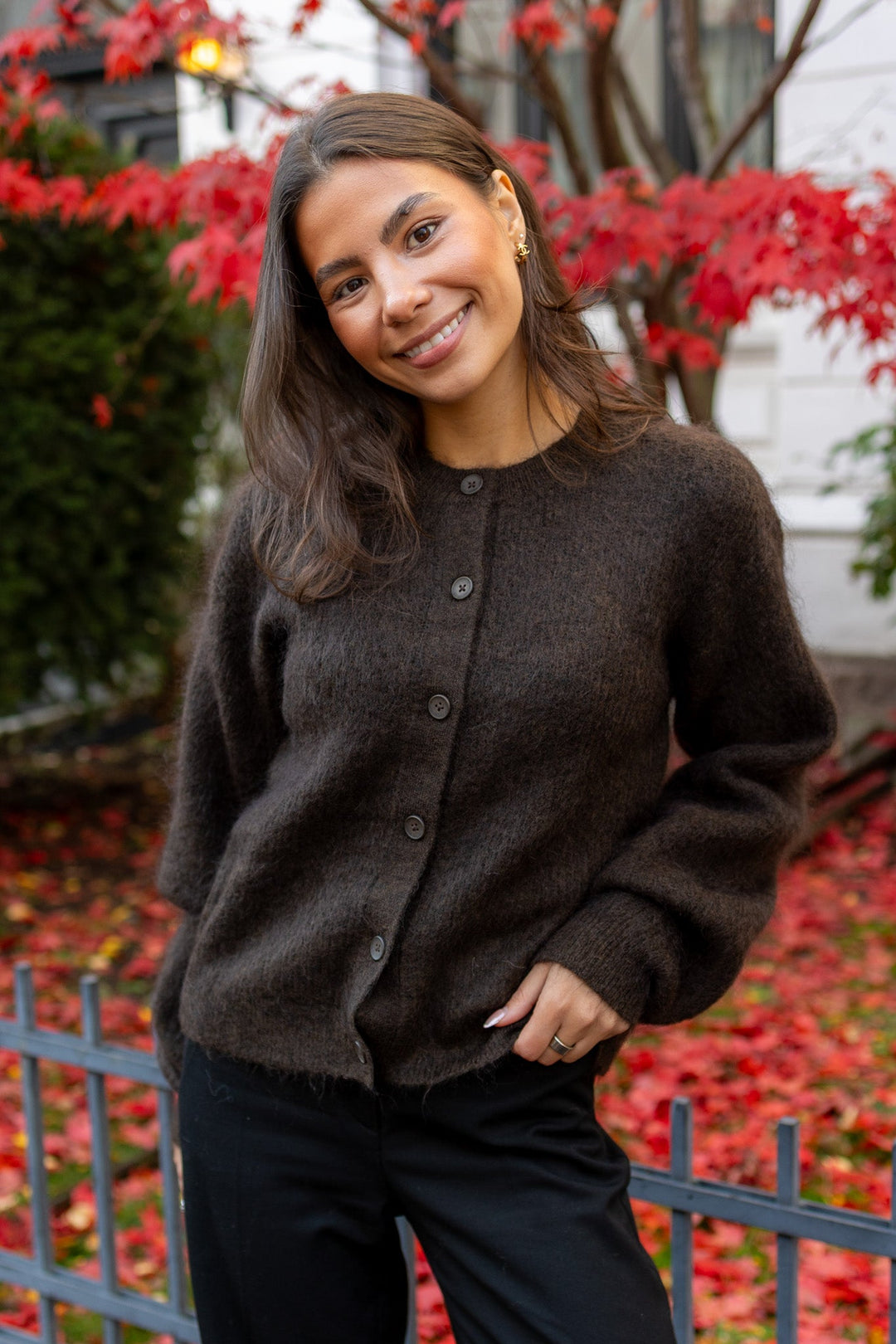 Mira Ls Knit O-Neck Cardigan Delicioso | Genser | Smuk