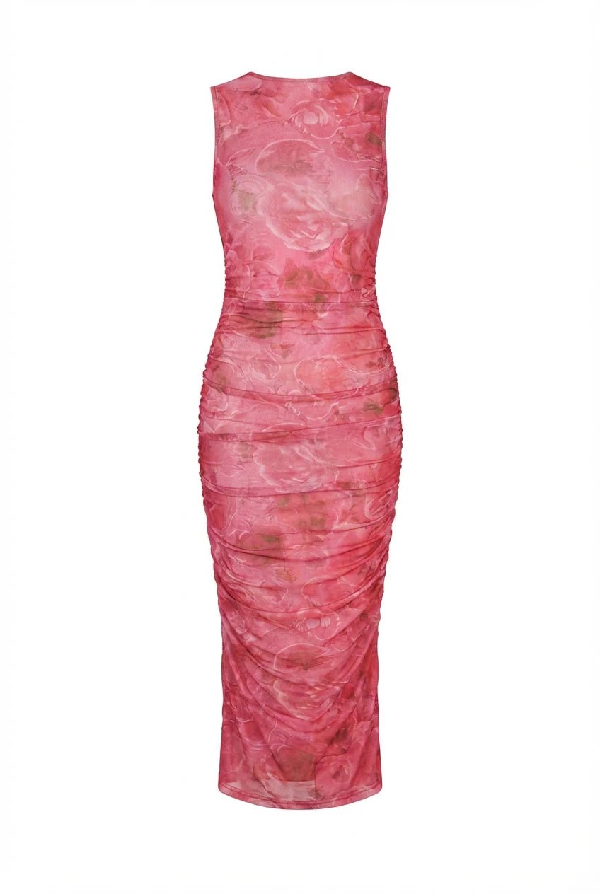 Mira Mesh Dress Soft Rose Print | Kjoler | Smuk