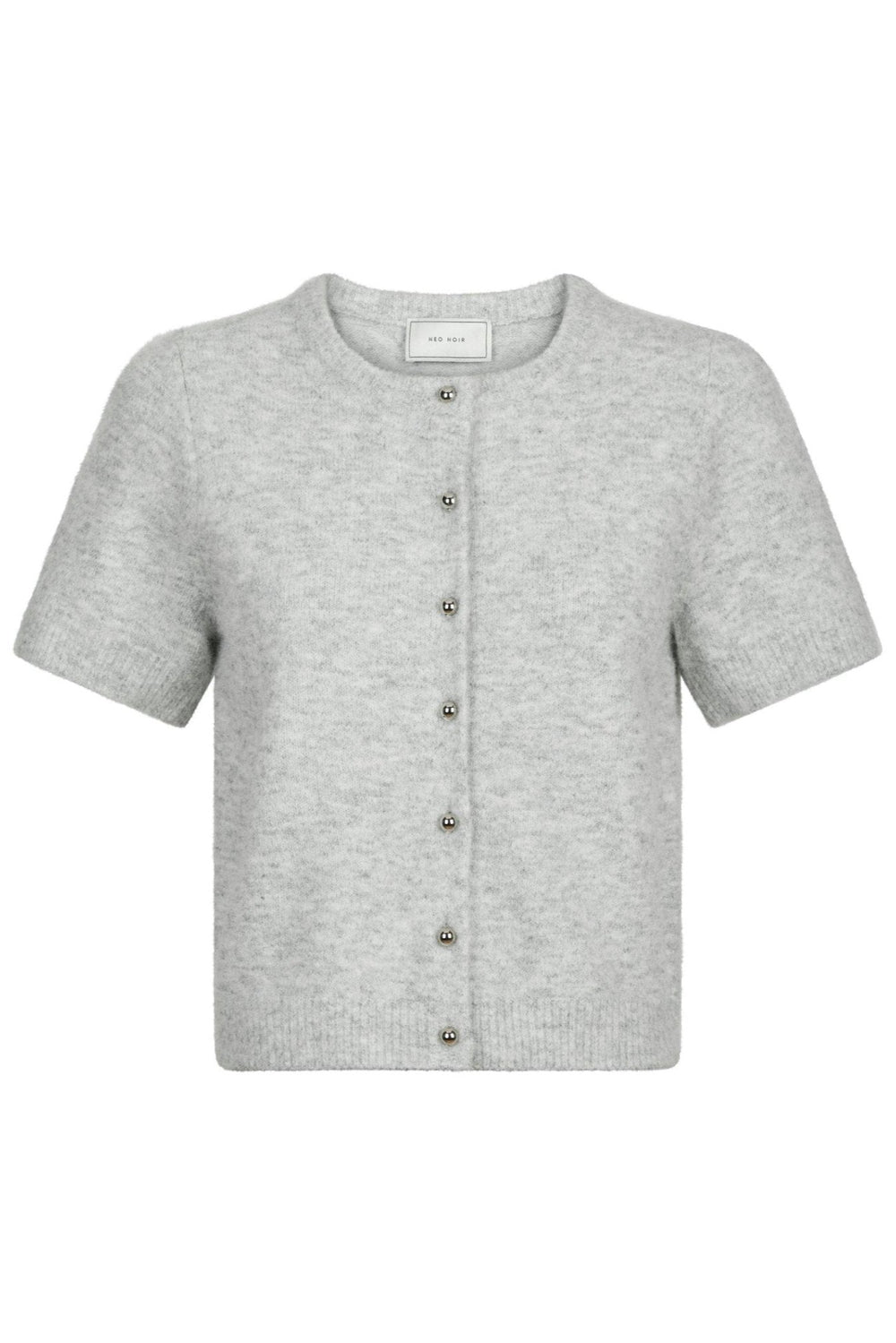 Mitta Knit Cardigan Grey Melange | Genser | Smuk - Dameklær på nett