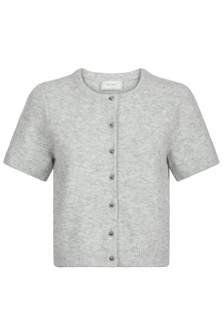 Mitta Knit Cardigan Grey Melange | Genser | Smuk - Dameklær på nett