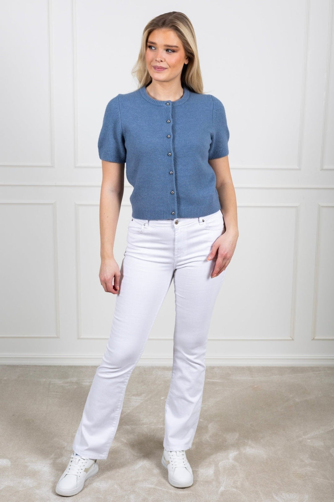 Mitta Knit Cardigan Smoke Blue | Genser | Smuk - Dameklær på nett