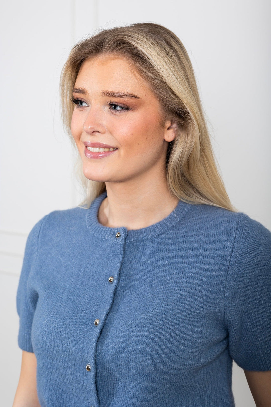 Mitta Knit Cardigan Smoke Blue | Genser | Smuk - Dameklær på nett