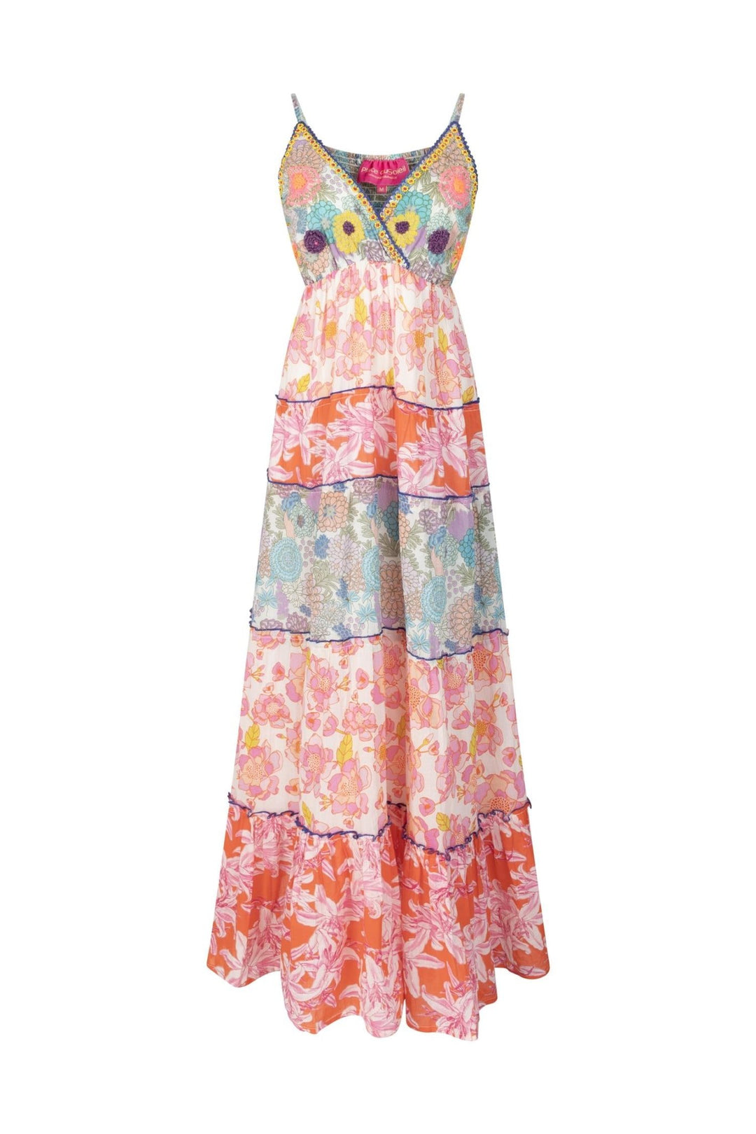 Mix Print Straps Long Dress | Kjoler | Smuk - Dameklær på nett
