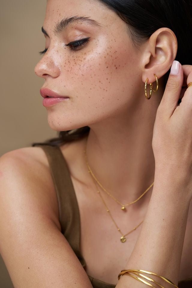 Mixed Textured Hoop Earring Pack 18K Gold | Smykker | Smuk