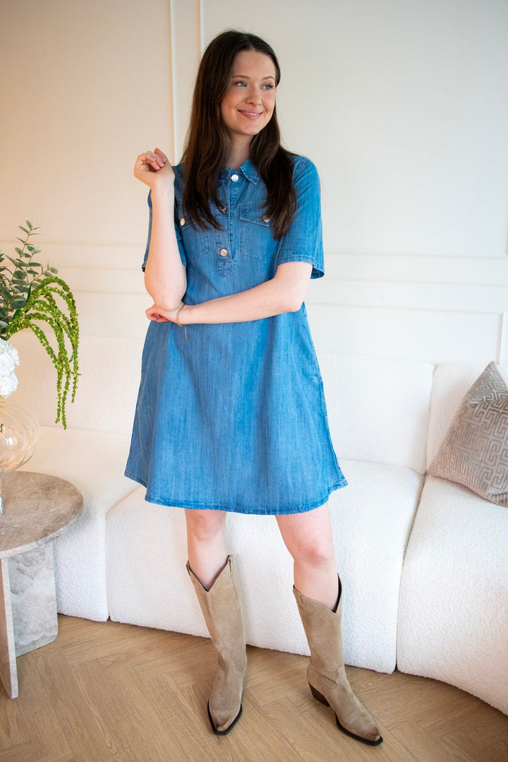Molly Dress Navy | Kjoler | Smuk - Dameklær på nett