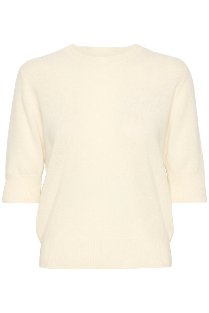 Monikaiw Short Sleeve Vanilla Melange | Genser | Smuk - Dameklær på nett