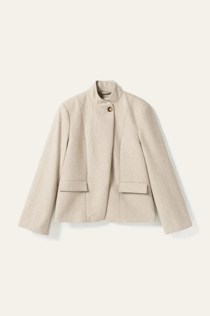 Monique Blazer Oatmeal Melange | Blazer | Smuk