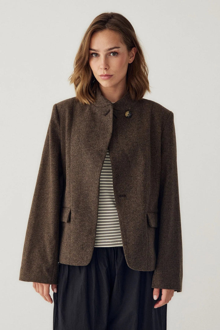 Monique Blazer Tobacco Melange | Blazer | Smuk