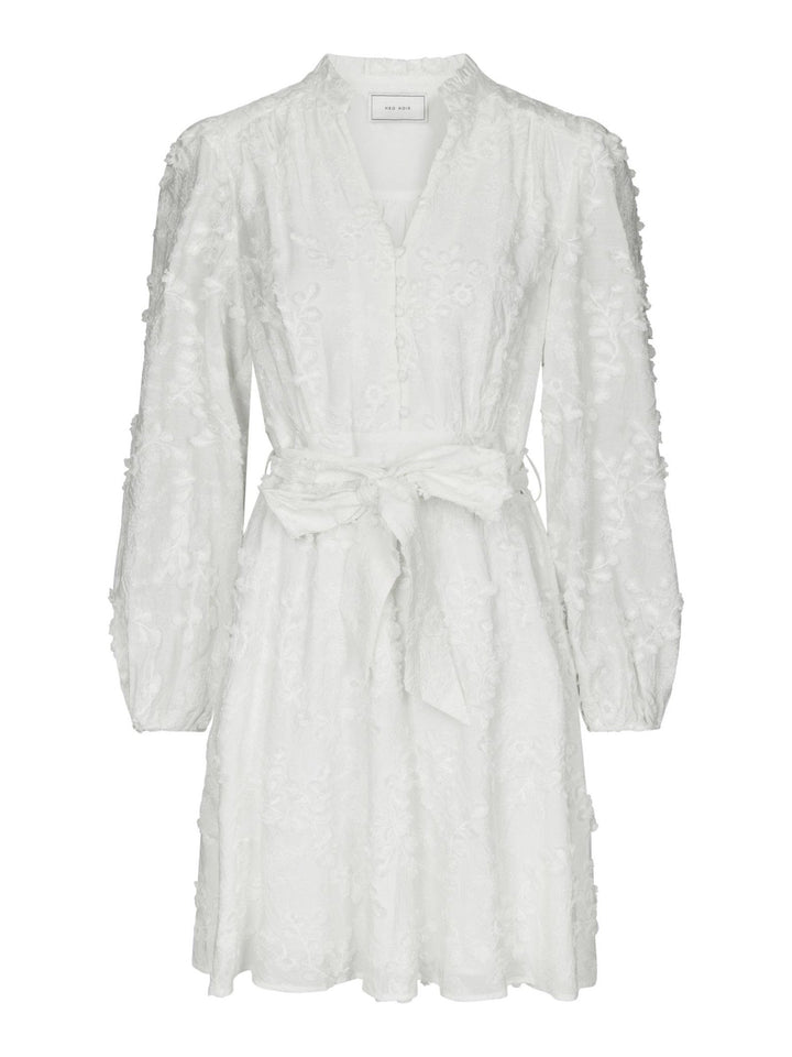Monnie Embroidery Dress White | Kjoler | Smuk