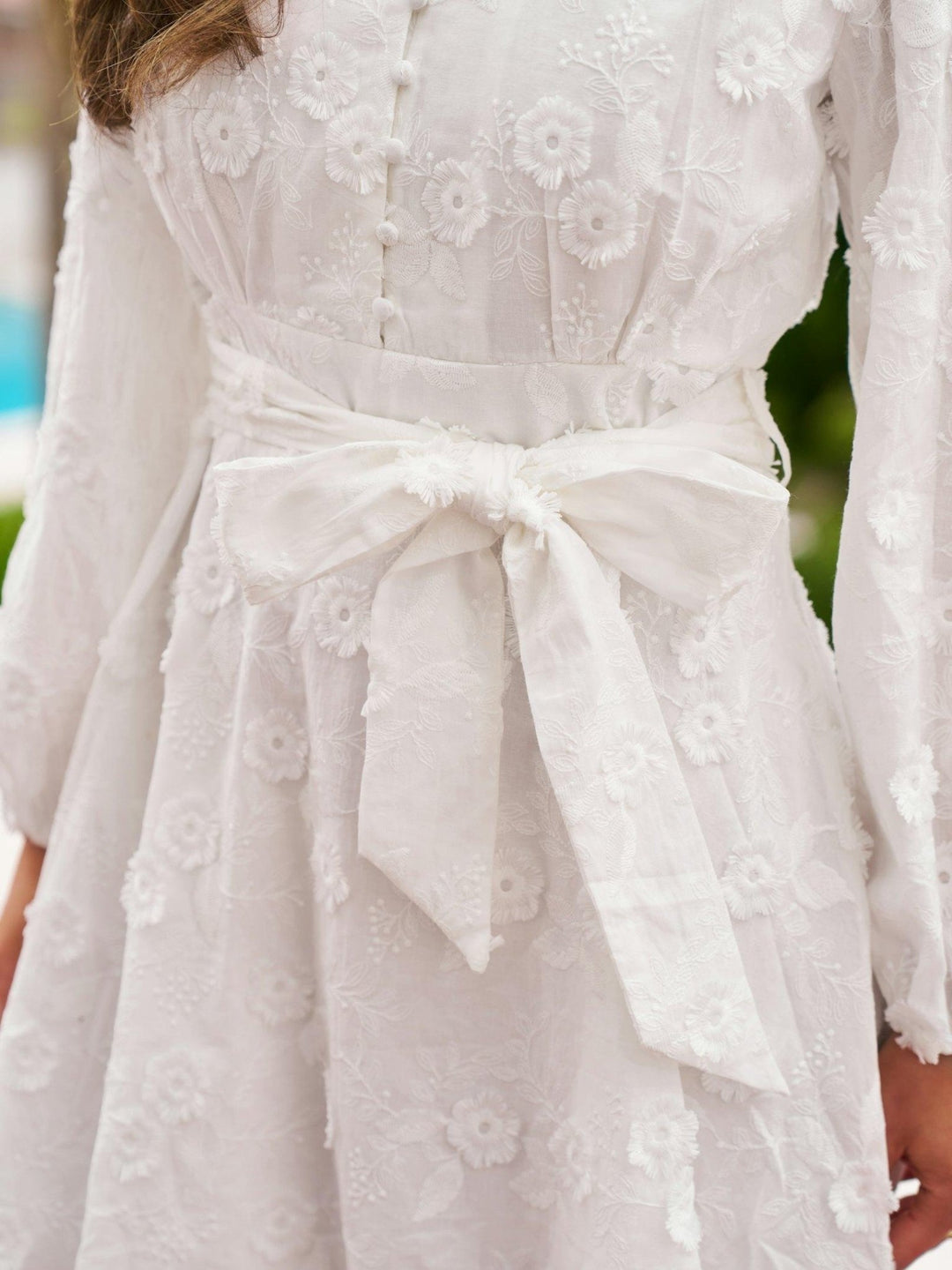 Monnie Embroidery Dress White | Kjoler | Smuk