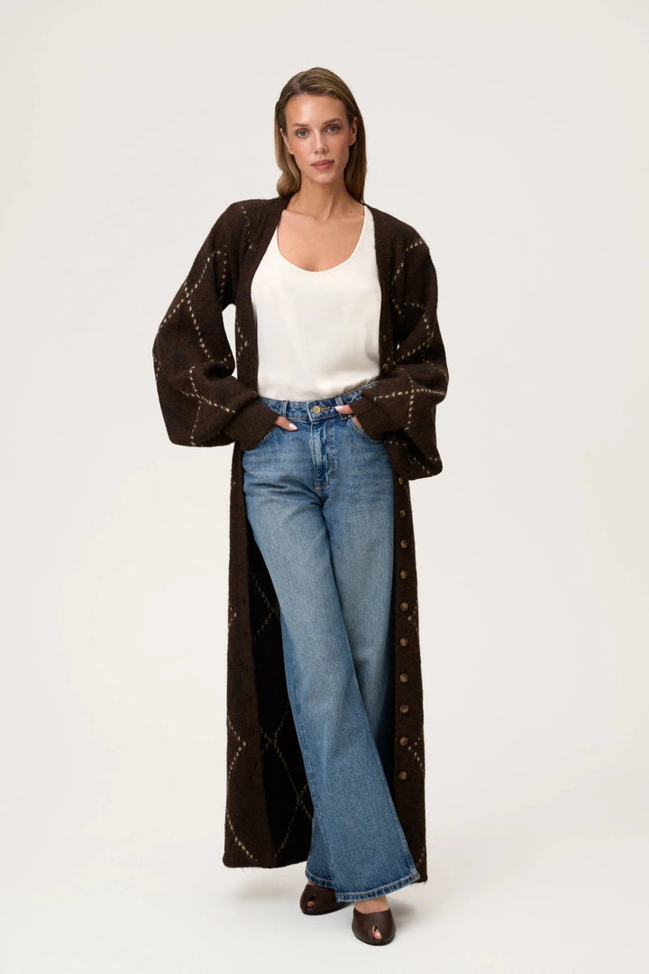 Montana Dress Espresso Rhombus | Genser | Smuk
