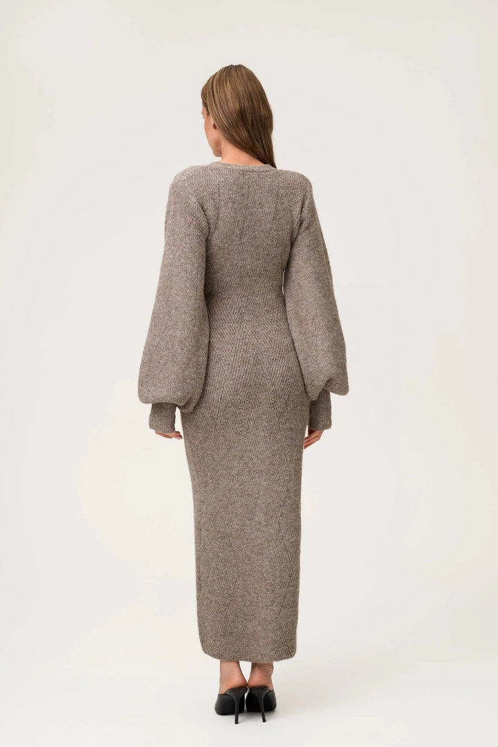 Montana Dress Greige Melange | Genser | Smuk