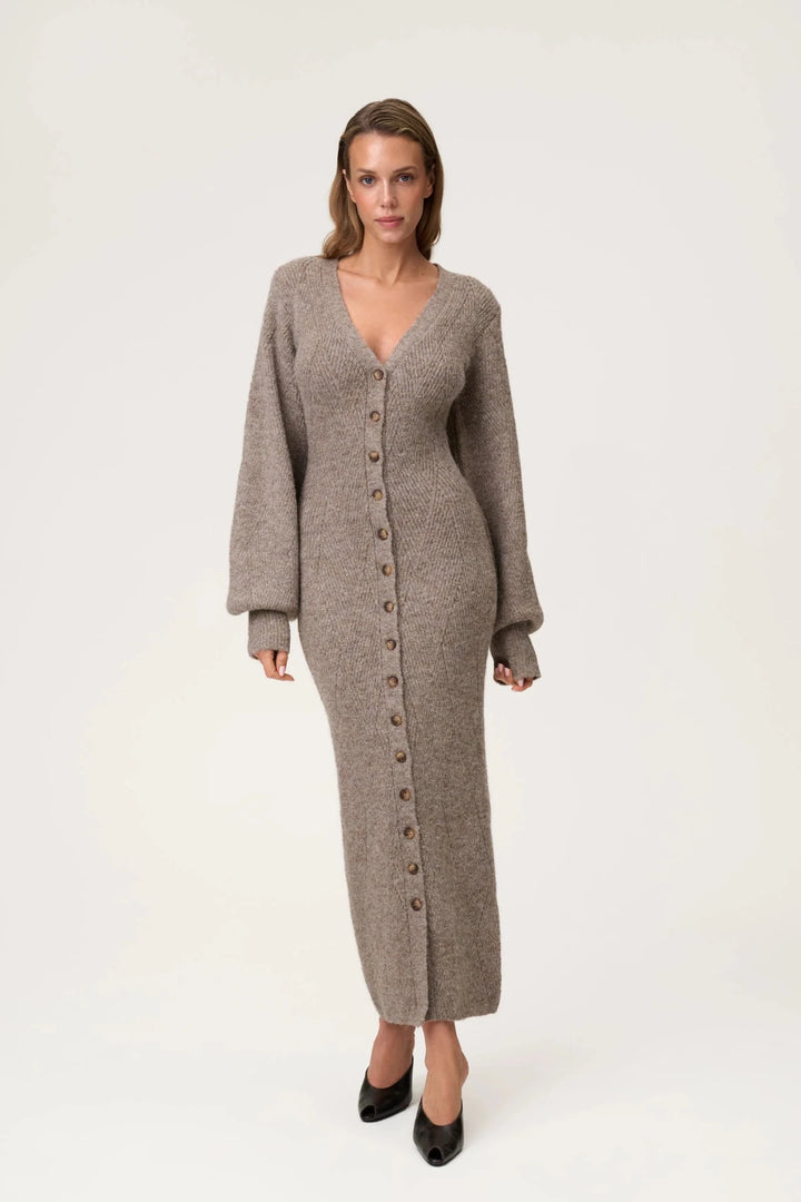 Montana Dress Greige Melange | Genser | Smuk