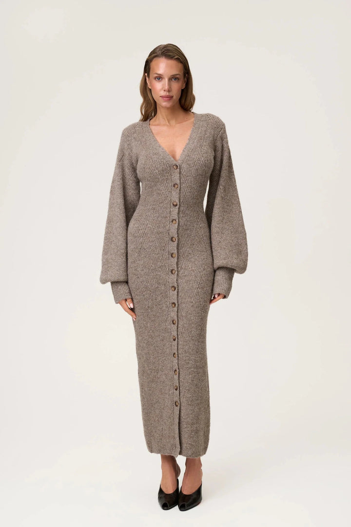 Montana Dress Greige Melange | Genser | Smuk
