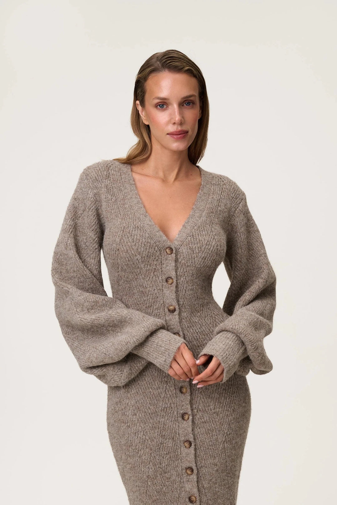 Montana Dress Greige Melange | Genser | Smuk