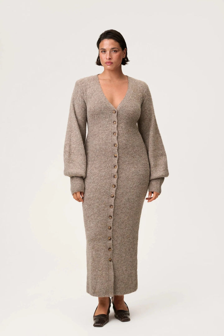 Montana Dress Greige Melange | Genser | Smuk