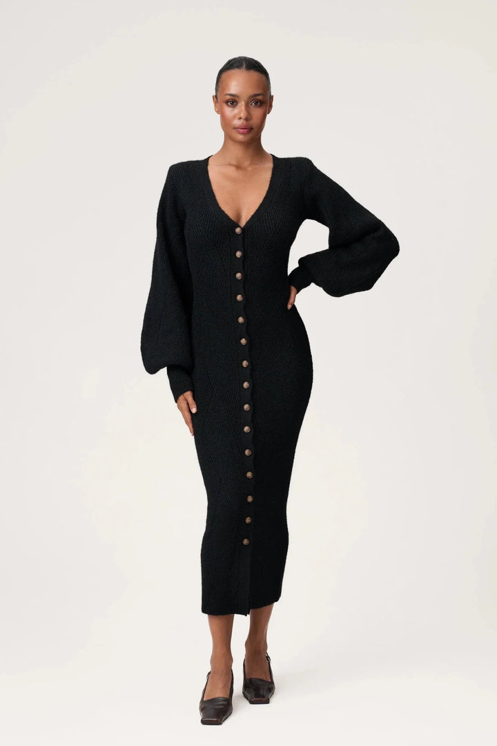 Montana Maxi Dress Black | Genser | Smuk