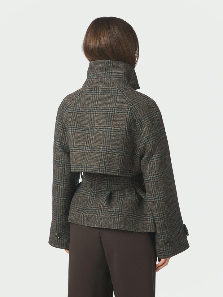 Munet Check Jacket Dark Grey | Yttertøy | Smuk