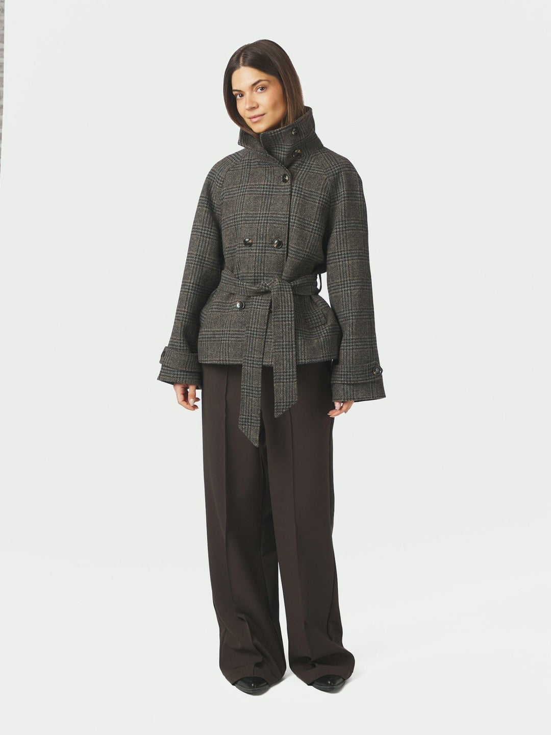 Munet Check Jacket Dark Grey | Yttertøy | Smuk