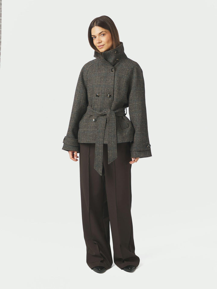 Munet Check Jacket Dark Grey | Yttertøy | Smuk