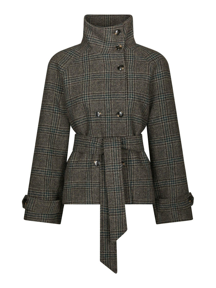 Munet Check Jacket Dark Grey | Yttertøy | Smuk
