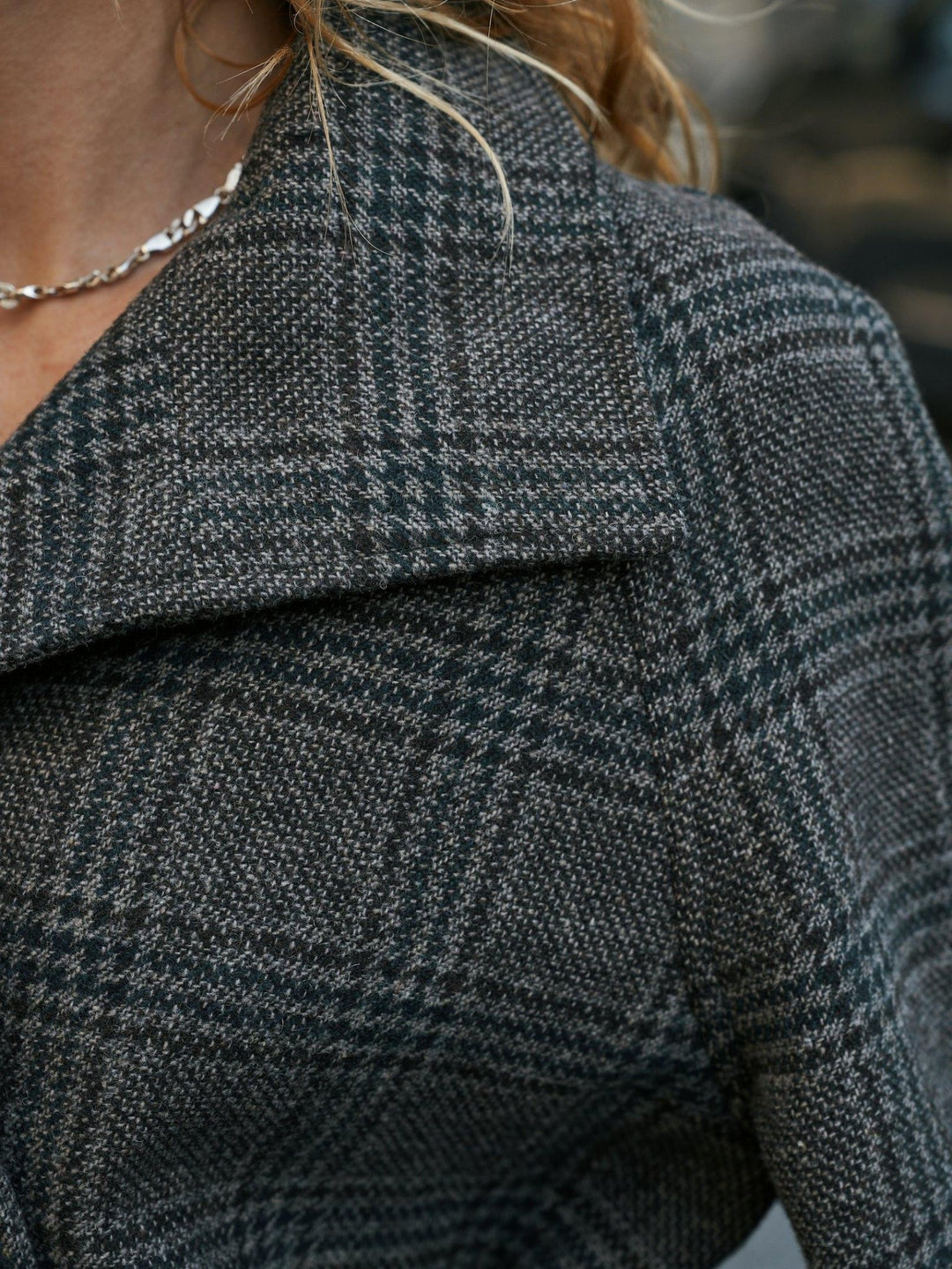 Munet Check Jacket Dark Grey | Yttertøy | Smuk