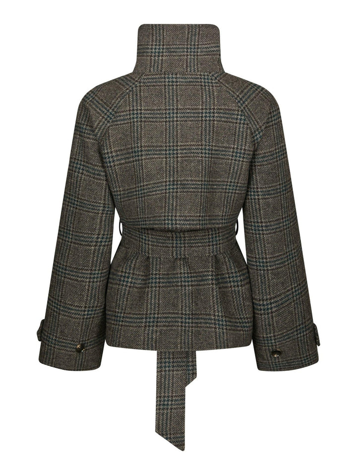 Munet Check Jacket Dark Grey | Yttertøy | Smuk